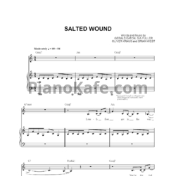 Ноты Sia - Salted wound - предпросмотр