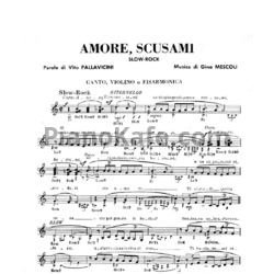 Ноты Gino Mescoli - Amore scusami - предпросмотр