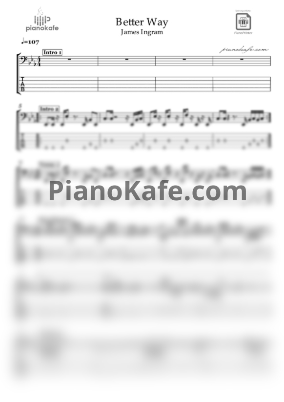 Ноты James Ingram - Better way