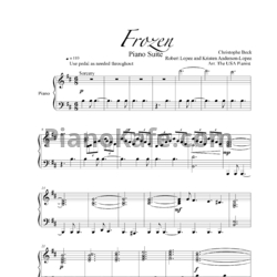 Ноты Christophe Beck, Robert Lopez and Kristen Anderson-Lopez - Frozen Piano Suite (Medley) - предпросмотр