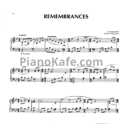 Ноты John Williams - Remembrances - предпросмотр