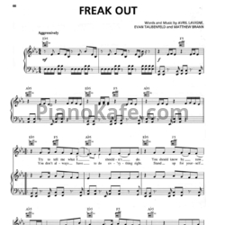 Ноты Avril Lavigne - Freak out - предпросмотр