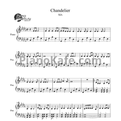 Ноты Sia - Chandelier - предпросмотр