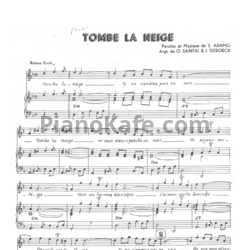 Ноты Salvatore Adamo - Tombe la neige - предпросмотр