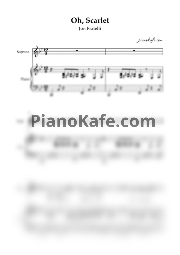 Ноты Jon Fratelli - Oh, Scarlett