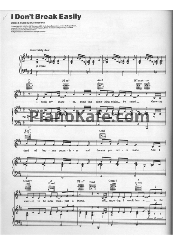 Ноты Barbra Streisand - I don't break easily