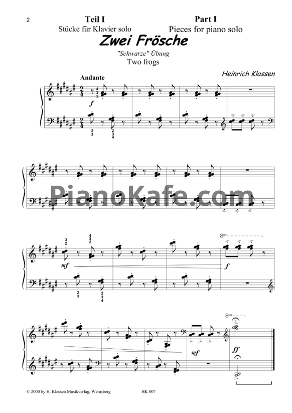 Ноты А. Классен - Пьесы и ансамбли (Сборник)