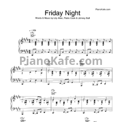 Ноты Lily Allen - Friday night - предпросмотр