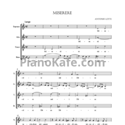Ноты Antonio Lotti - Miserere - предпросмотр