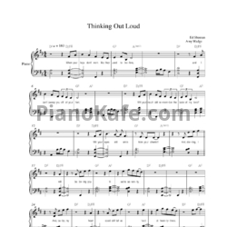 Ноты Ed Sheeran - Thinking out loud (Piano cover) - предпросмотр