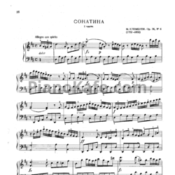 Ноты Муцио Клементи - Сонатина (Op. 36, №6) - предпросмотр