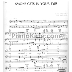 Ноты Jerome Kern - Smoke gets in your eyes - предпросмотр