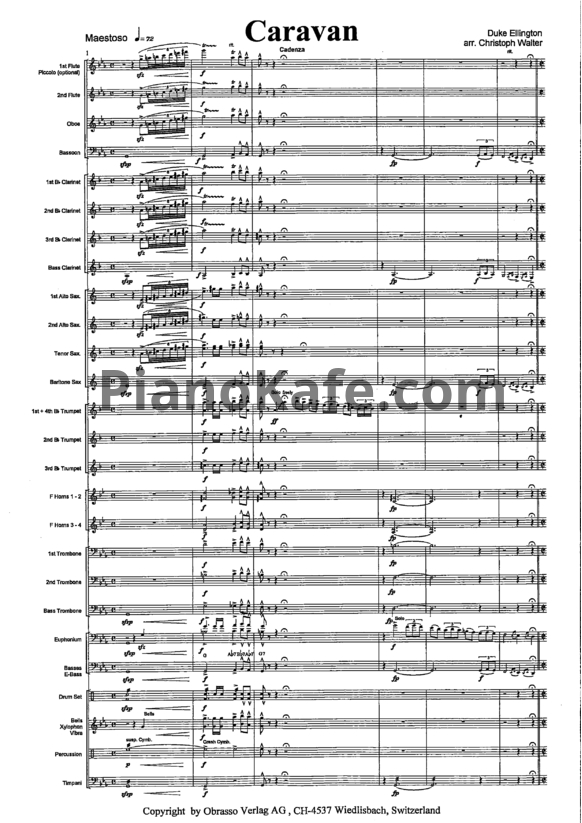Ноты Duke Ellington - Caravan (Партитура)