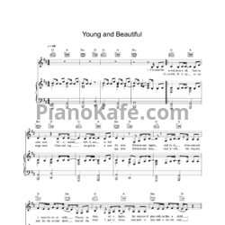Ноты Lana Del Rey - Young and beautiful - предпросмотр