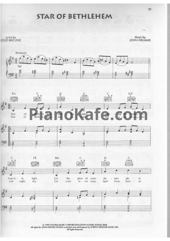 Ноты John Williams - Star of Bethlehem
