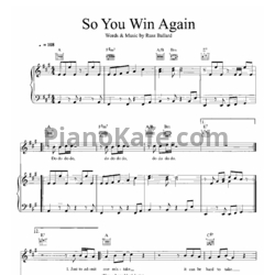 Ноты Hot Chocolate - So you win again - предпросмотр