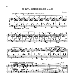 Ноты Николай Метнер - Соната-воспоминание a-moll (Op. 38, №1) - предпросмотр