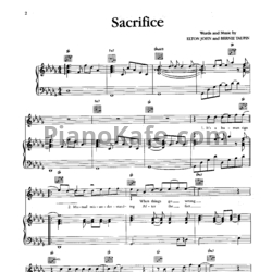 Ноты Elton John - Sacrifice - предпросмотр