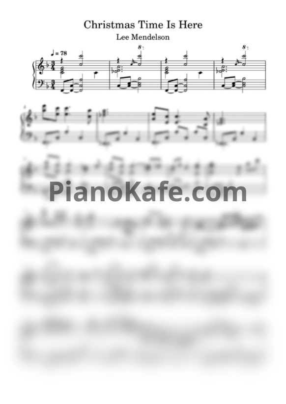 Ноты Vince Guaraldi, Lee Mendelson - Christmas time is here