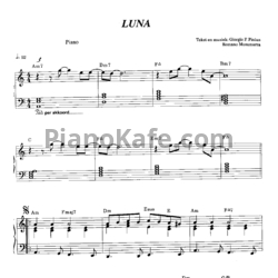Ноты Ксения Дежнева и Алессандро Сафина - Luna - предпросмотр