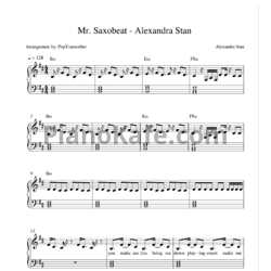 Ноты Alexandra Stan - Mr. Saxo Beat - предпросмотр