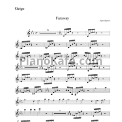 Ноты Apocalyptica - Faraway - предпросмотр