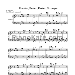 Ноты Daft Punk - Harder, better, faster, stronger - предпросмотр