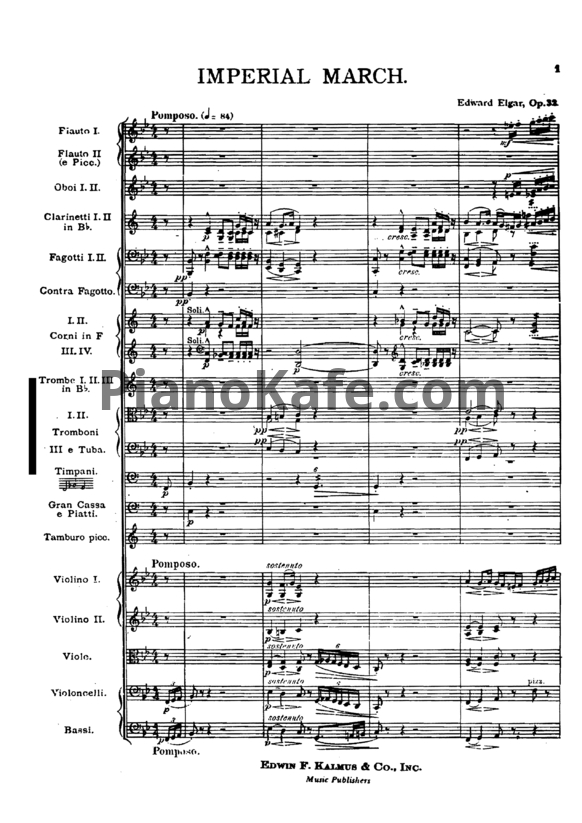 Ноты Эдуард Элгар - Имперский марш (Op. 32, Партитура)