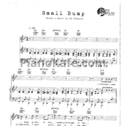 Ноты Ed Sheeran - Small bump - предпросмотр