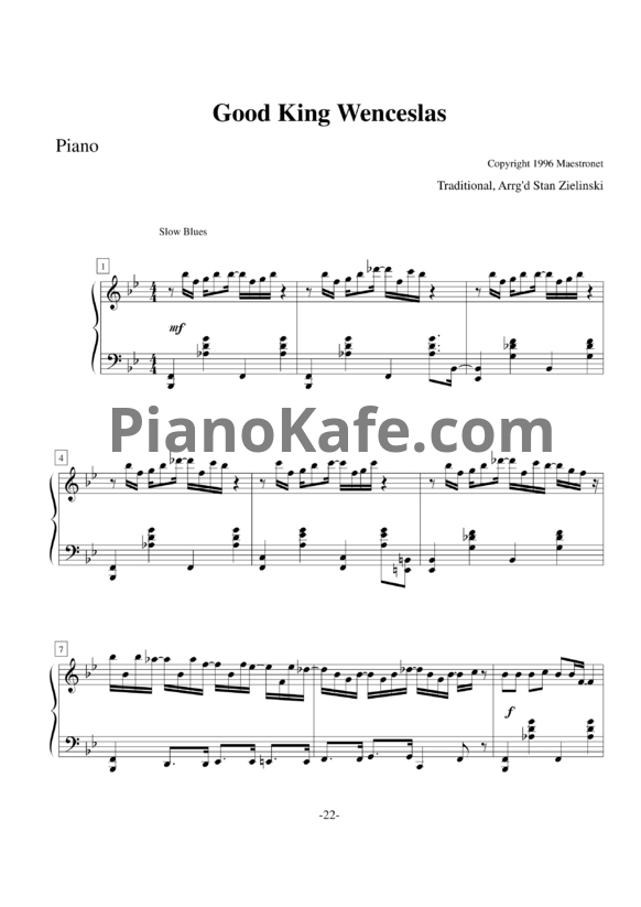 Ноты Good king wenceslas
