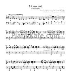 Ноты Linkin Park - Iridescent (Arranged by Adrian Lee) - предпросмотр