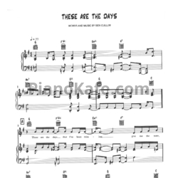 Ноты Jamie Cullum - These are the days - предпросмотр