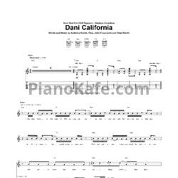 Ноты Red Hot Chili Peppers - Dani California - предпросмотр