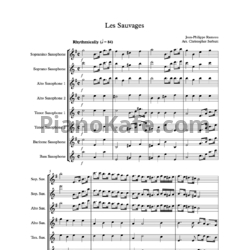 Sheets Жан-Филипп Рамо - Les sauvages (Партитура для саксофонов) - preview