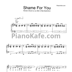 Ноты Lily Allen - Shame for you - предпросмотр