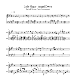 Ноты Lady Gaga - Angel down - предпросмотр