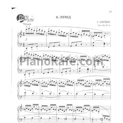 Ноты Г. Беренс - Этюд (Соч. 88, №11) - предпросмотр
