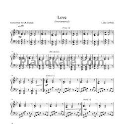 Ноты Lana Del Rey - Love - предпросмотр