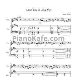 Ноты Selena Gomez - Lose you to love me - предпросмотр