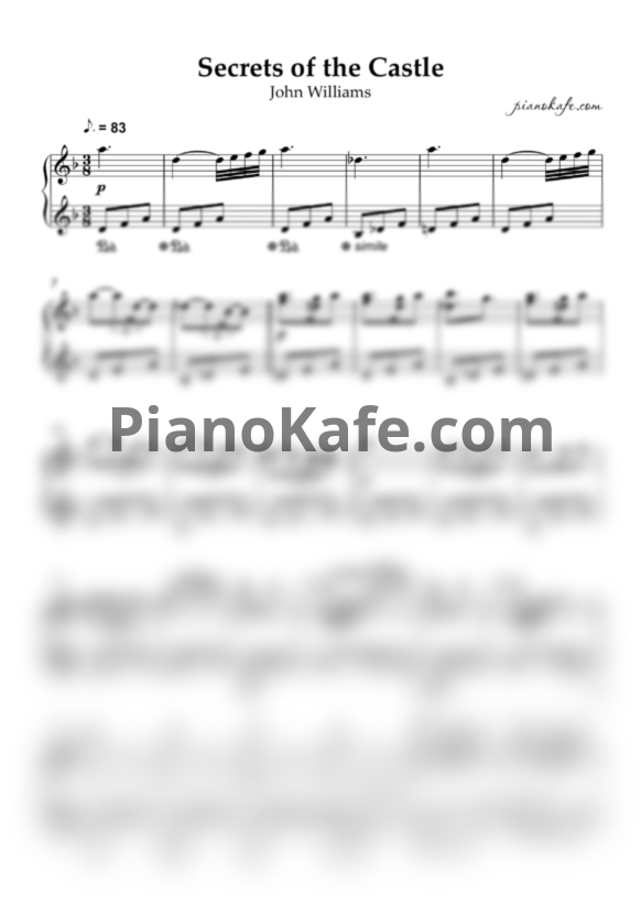Ноты John Williams - Secrets of the Castle (Отрывок)