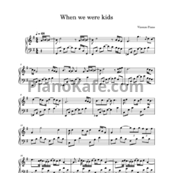 Ноты Vicenzo Piano - When we were kids - предпросмотр