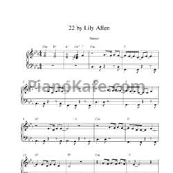 Ноты Lily Allen - 22 - предпросмотр