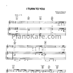 Ноты All 4 One - I turn to you - предпросмотр