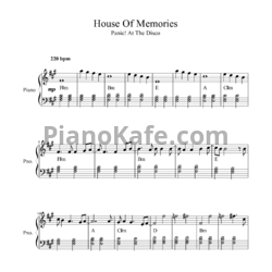 Ноты Panic! At The Disco - House of memories - предпросмотр