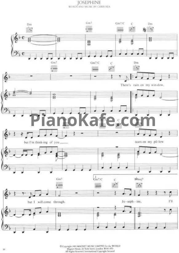 Ноты Chris Rea - Josephine
