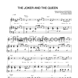 Ноты Ed Sheeran - The Joker and the queen - предпросмотр