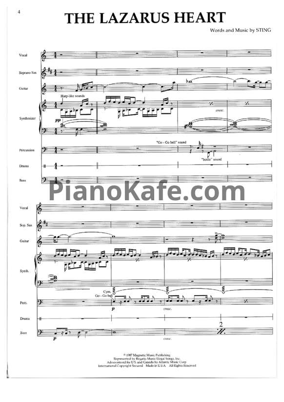 Ноты Sting - Nothing like the sun (Band score)