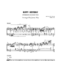 Ноты Jonny May - Happy Birthday! (Jazzy piano arrangement) - предпросмотр
