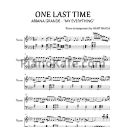 Ноты Ariana Grande - One last time (Piano Arrangement by HASIT NANDA) - предпросмотр