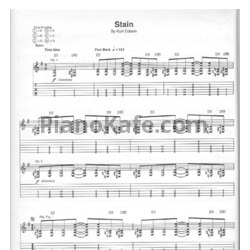 Ноты Nirvana - Stain (Guitar tabs) - предпросмотр